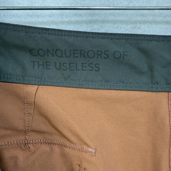Patagonia Hydro Series Boardshorts Mens 35 Brown Blue Swim Trunks Recycled Eco - Picture 9 of 15